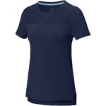 MPG115588 camiseta cool fit de manga corta para mujer en grs reciclado azul malla con un acabado coo 1