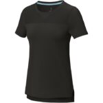 MPG115589 camiseta cool fit de manga corta para mujer en grs reciclado negro malla con un acabado co 1