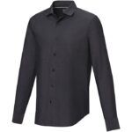 MPG115591 camisa organica gots de manga larga para hombre negro popelin 100 algodon organico con cer 1