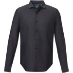 MPG115591 camisa organica gots de manga larga para hombre negro popelin 100 algodon organico con cer 2