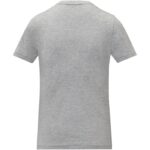 MPG115602 camiseta de manga corta y cuello en v para mujer gris punto de jersey sencillo 100 algodon 3