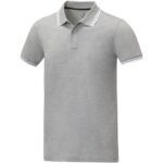 MPG115645 polo de manga corta con ribete para hombre gris punto pique 100 algodon bci 200 gm2 1