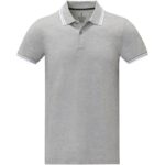 MPG115645 polo de manga corta con ribete para hombre gris punto pique 100 algodon bci 200 gm2 2