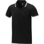 MPG115646 polo de manga corta con ribete para hombre negro punto pique 100 algodon bci 200 gm2 1