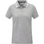 MPG115650 polo de manga corta con ribete para mujer gris punto pique 100 algodon bci 200 gm2 2