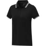 MPG115651 polo de manga corta con ribete para mujer negro punto pique 100 algodon bci 200 gm2 1