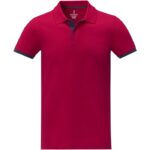 MPG115653 polo de manga corta de dos tonos para hombre rojo punto pique 100 algodon bci 200 gm2 2