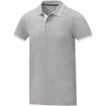 MPG115655 polo de manga corta de dos tonos para hombre gris punto pique 100 algodon bci 200 gm2 1