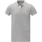 MPG115655 polo de manga corta de dos tonos para hombre gris punto pique 100 algodon bci 200 gm2 2