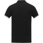 MPG115656 polo de manga corta de dos tonos para hombre negro punto pique 100 algodon bci 200 gm2 3