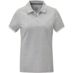 MPG115660 polo de manga corta de dos tonos para mujer gris punto pique 100 algodon bci 200 gm2 2