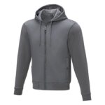 MPG115671 chaqueta hibrida para hombre gris tejido dull cire de poliester 380t 100 nylon 38 gm2 cont 1