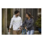 MPG115702 sudadera anorak con capucha con media cremallera para mujer gris punto 85 poliester 15 so 2