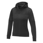 MPG115703 sudadera anorak con capucha con media cremallera para mujer negro punto 85 poliester 15 s 1
