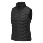 MPG115754 chaleco aislante de material reciclado grs para mujer negro tejido dull cire de poliester 1