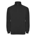 MPG115787 sudadera con media cremallera negro punto 50 algodon 50 poliester 280 gm2 1