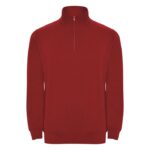 MPG115788 sudadera con media cremallera rojo punto 50 algodon 50 poliester 280 gm2 1