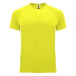 MPG115851 camiseta deportiva de manga corta para hombre amarillo punto entrelazado 100 poliester 135 1