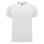 MPG115855 camiseta deportiva de manga corta para hombre blanco punto entrelazado 100 poliester 135 g 1