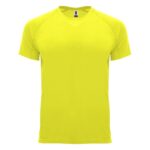 MPG115874 camiseta deportiva de manga corta infantil amarillo punto entrelazado 100 poliester 135 gm 1