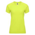 MPG115895 camiseta deportiva de manga corta para mujer amarillo punto entrelazado 100 poliester 135 1