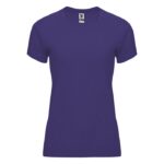 MPG115904 camiseta deportiva de manga corta para mujer purpura punto entrelazado 100 poliester 135 g 1