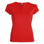 MPG115970 camiseta de manga corta para mujer rojo punto de jersey sencillo 94 algodon 6 elastano 200 1