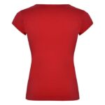 MPG115970 camiseta de manga corta para mujer rojo punto de jersey sencillo 94 algodon 6 elastano 200 5