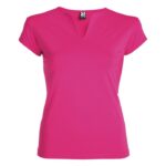 MPG115971 camiseta de manga corta para mujer rosa punto de jersey sencillo 94 algodon 6 elastano 200 1