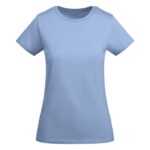 MPG116005 camiseta de manga corta para mujer azul punto de jersey sencillo 100 algodon organico 175 1