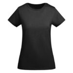 MPG116010 camiseta de manga corta para mujer negro punto de jersey sencillo 100 algodon organico 175 1