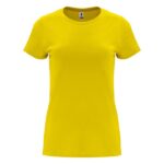 MPG116015 camiseta de manga corta para mujer amarillo punto de jersey sencillo 100 algodon 170 gm2 1