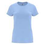 MPG116025 camiseta de manga corta para mujer azul punto de jersey sencillo 100 algodon 170 gm2 1