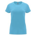 MPG116041 camiseta de manga corta para mujer azul punto de jersey sencillo 100 algodon 170 gm2 1