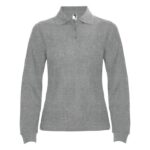 MPG116112 polo de manga larga para mujer gris punto pique 100 algodon 220 gm2 1