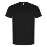MPG116162 camiseta de manga corta para hombre negro punto de jersey sencillo 100 algodon organico 16 1