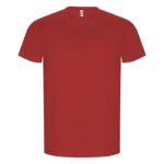 MPG116164 camiseta de manga corta para hombre rojo punto de jersey sencillo 100 algodon organico 160 1
