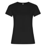 MPG116171 camiseta de manga corta para mujer negro punto de jersey sencillo 100 algodon organico 160 1