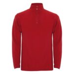 MPG116176 chaqueta de forro polar con media cremallera para hombre rojo microforro 100 poliester 155 1