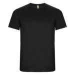 MPG116188 camiseta deportiva de manga corta para hombre negro punto entrelazado 50 poliester recicla 1