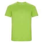 MPG116202 camiseta deportiva de manga corta infantil verde punto entrelazado 50 poliester reciclado 1