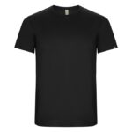 MPG116205 camiseta deportiva de manga corta infantil negro punto entrelazado 50 poliester reciclado 1