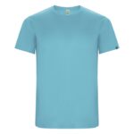 MPG116211 camiseta deportiva de manga corta infantil azul punto entrelazado 50 poliester reciclado 5 1