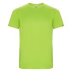 MPG116212 camiseta deportiva de manga corta infantil verde punto entrelazado 50 poliester reciclado 1
