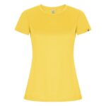 MPG116214 camiseta deportiva de manga corta para mujer amarillo punto entrelazado 50 poliester recic 1