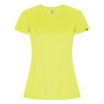 MPG116215 camiseta deportiva de manga corta para mujer amarillo punto entrelazado 50 poliester recic 1