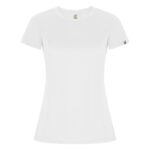 MPG116217 camiseta deportiva de manga corta para mujer blanco punto entrelazado 50 poliester recicla 1