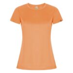 MPG116221 camiseta deportiva de manga corta para mujer naranja punto entrelazado 50 poliester recicl 1