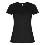 MPG116222 camiseta deportiva de manga corta para mujer negro punto entrelazado 50 poliester reciclad 1