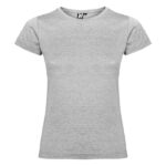 MPG116238 camiseta de manga corta para mujer gris punto de jersey sencillo 100 algodon 155 gm2 1